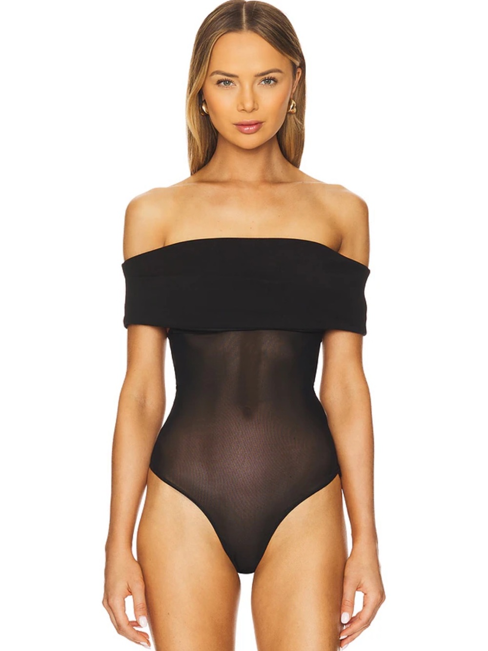 New SER.O.YA Willa Bodysuit in Black